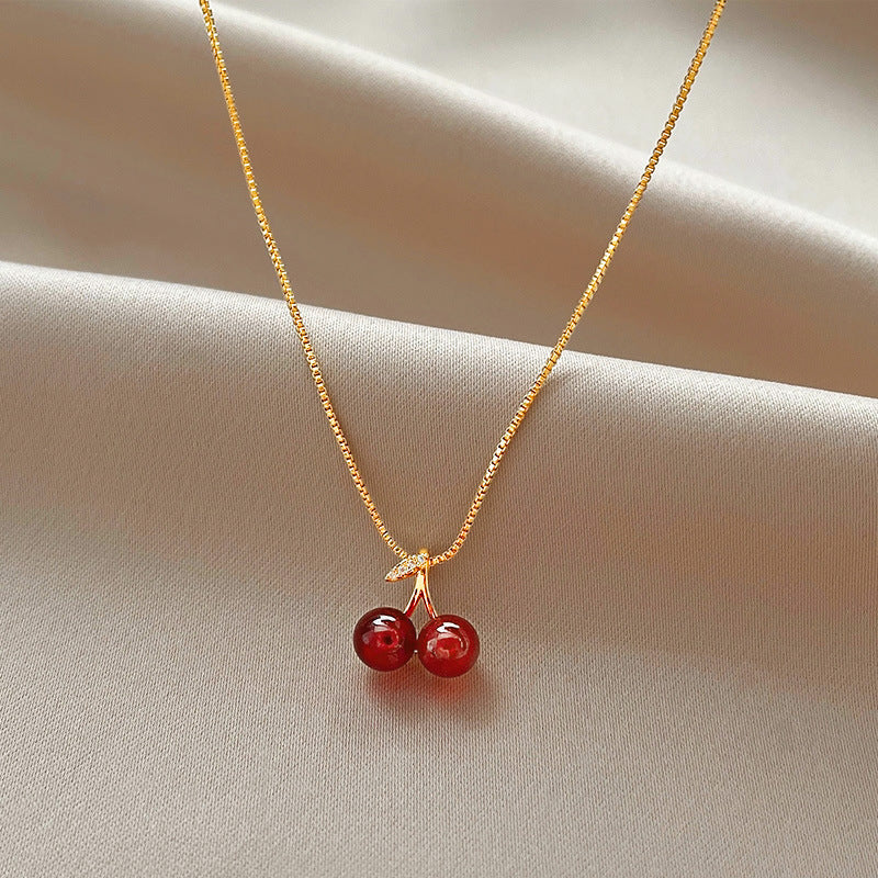 Wholesale 925 silver red cherry earrings